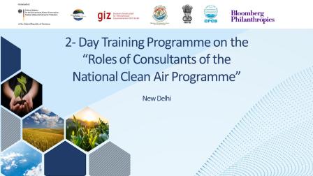 Training programme on "Role of Consultants of the National Clean Air Programme"