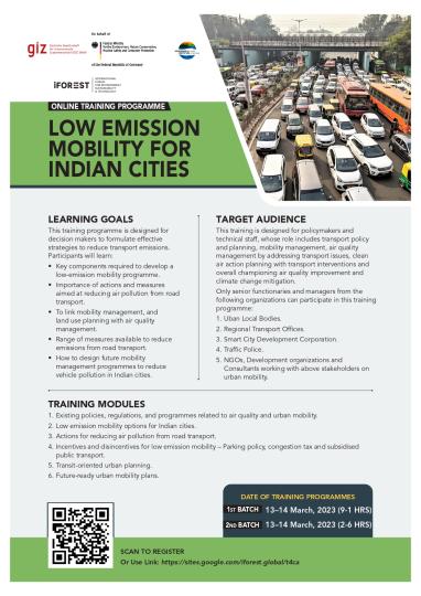 Low Emission Mobility for Indian Cities